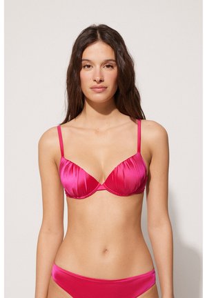 SHINY GLAM - Haut de bikini - rosa y rosso magenta