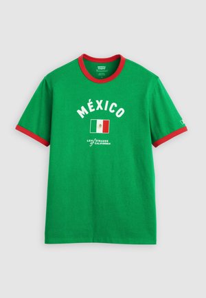 Levi's®, FOOTBALL RINGER - Trükipildiga T-särk - green/red