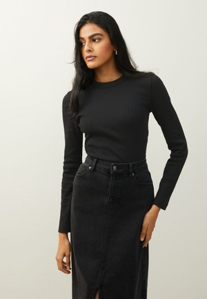Next, CREW NECK - Top s dlhým rukávom - black