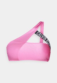 Calvin Klein Swimwear ONE SHOULDER BRALETTE - Bikini pezzo sopra - bold pink