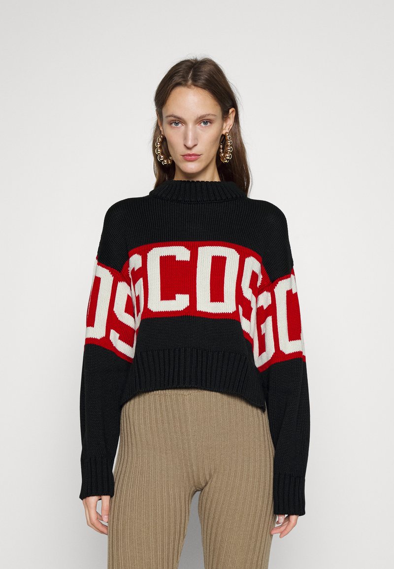 GCDS BAND LOGO BOXY SWEATER Jumper black Zalando.co.uk