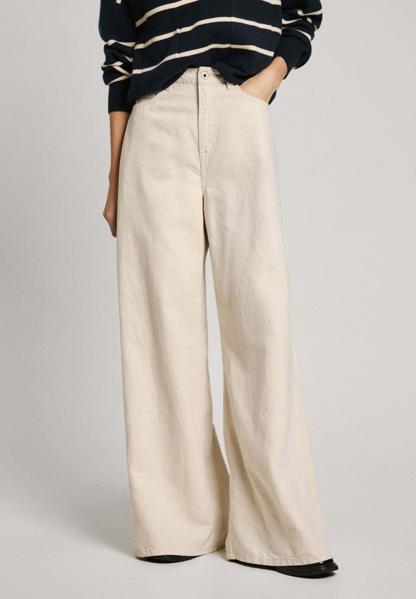 JAIMY - Wide Leg - ecru linen