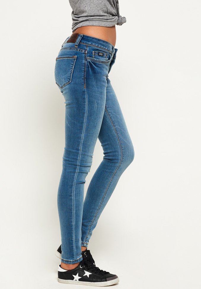 superdry cassie skinny jeans luna blue