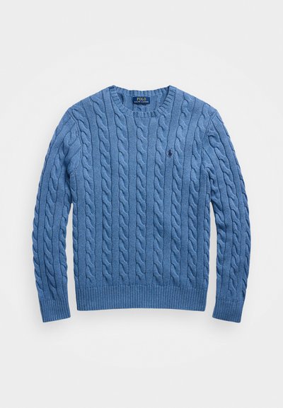 Polo Ralph Lauren CABLE-KNIT COTTON SWEATER - Pulóver - lake heather