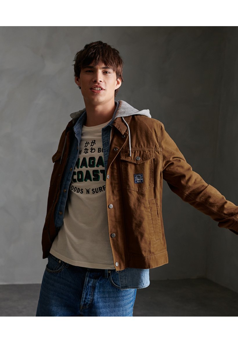 canvas hooded jacket