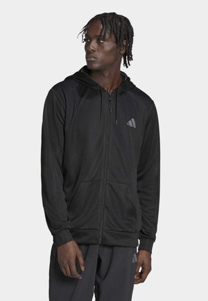 TRAIN ESSENTIALS SEASONAL FULL ZIP J - Sweatjacke - black   grey five