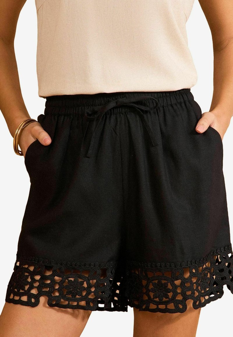 Love & Roses REGULAR FIT  - Šortky - black