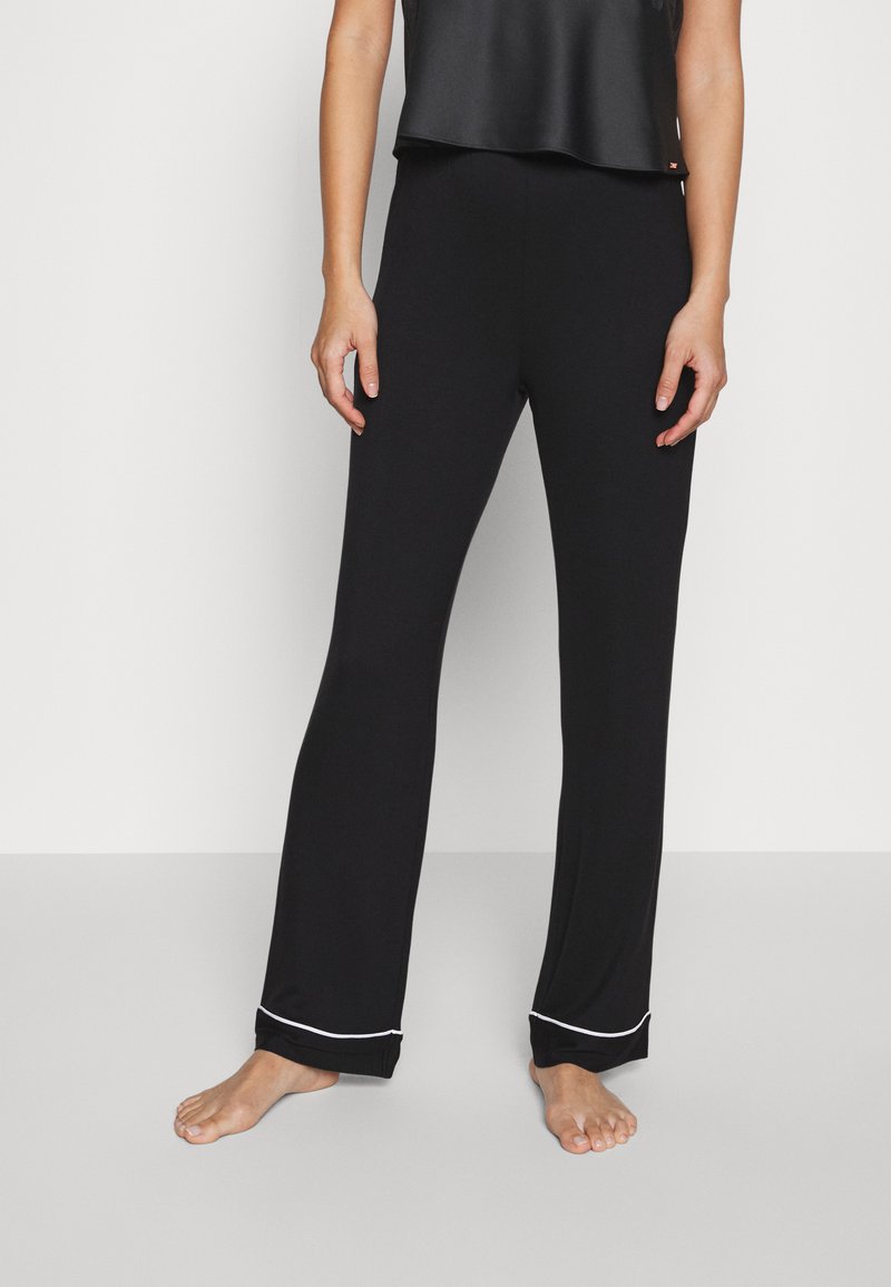Lindex PYJAMA TROUSERS PIPING - Pyžamový spodní díl - black
