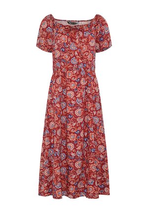 M&Co, WOMEN'S MIDI DRESSES. - Jurk - dark red