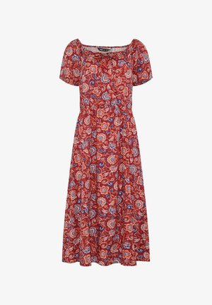 M&Co, WOMEN'S MIDI DRESSES. - Freizeitkleid - dark red