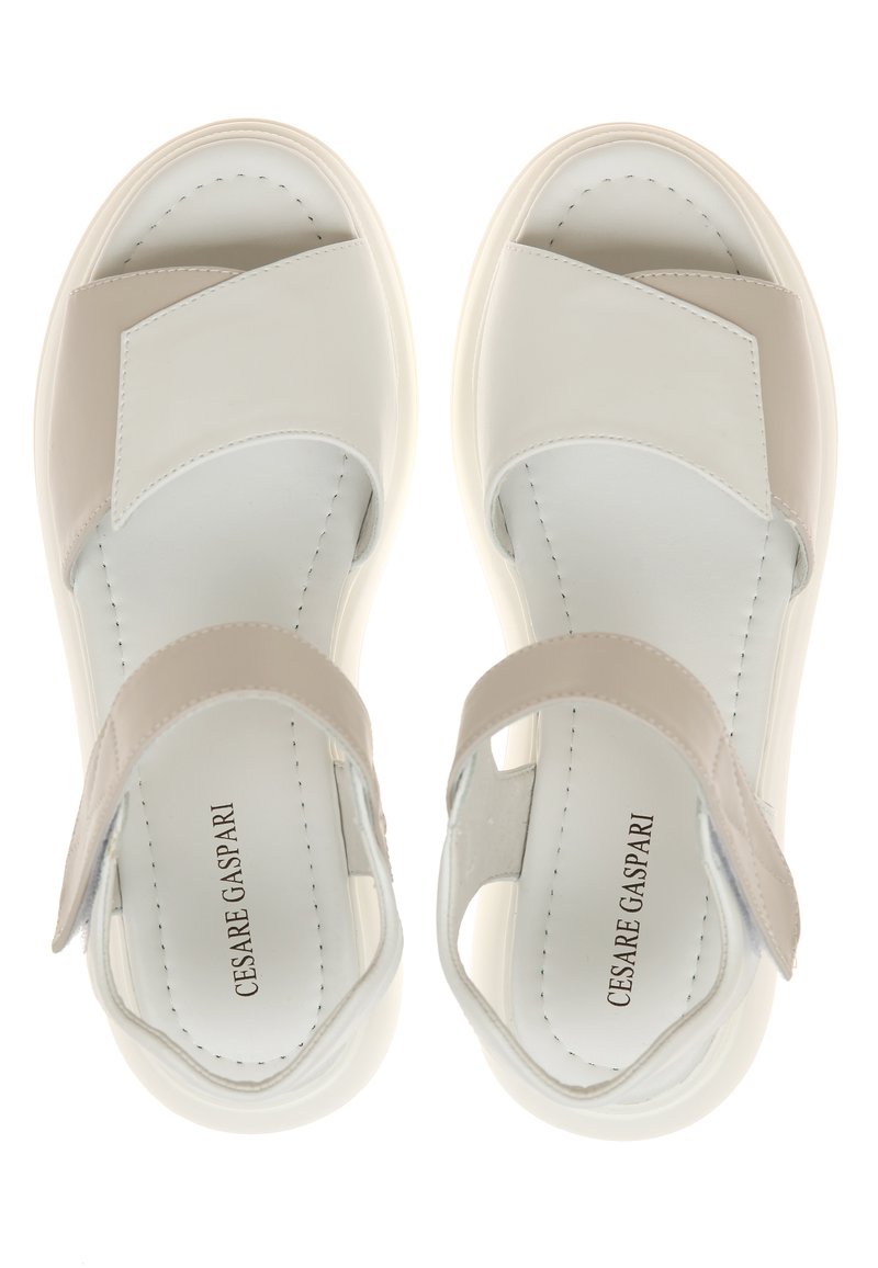 Damen Sneaker | Cesare Gaspari Riemensandalette beige/white/beige - JI07559 Damen Sneaker | Cesare Gaspari Riemensandalette beige/white/beige - JI07559