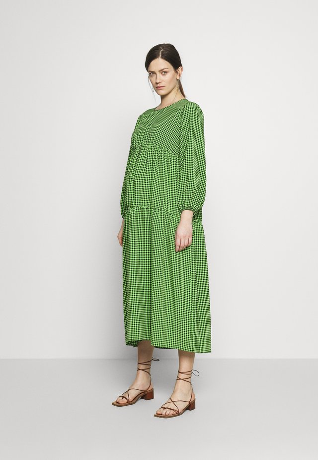 SMOCK TIERED DRESS - Sukienka letnia - green/black