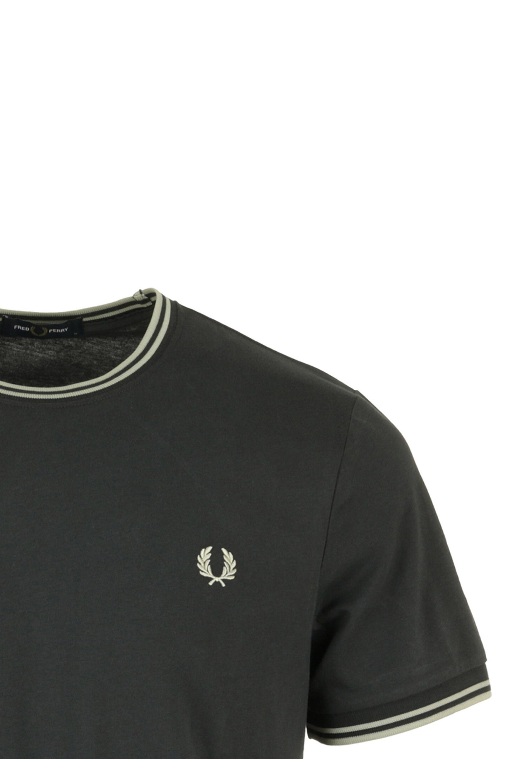 Fred Perry TWIN TIPPED - T-shirt basic - anchor grey oatmeal