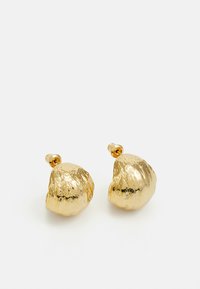 VOLUMINOUS MOLTEN HOOP EARRINGS - Cercei - pale gold-coloured