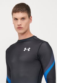 Under Armour HEATGEAR SUBLIMATED CREW - Alsónemű - blue atlantis/black/white