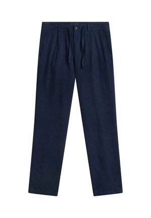 BONDELID, NOAH LINEN TROUSERS - Housut - denim blue