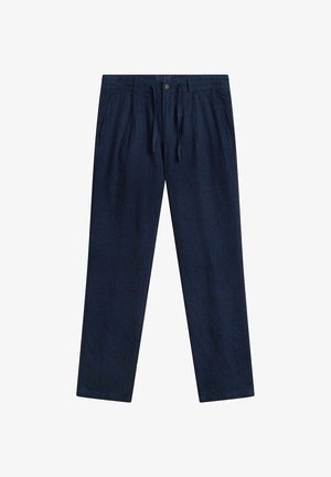 BONDELID, NOAH LINEN TROUSERS - Bukser - denim blue