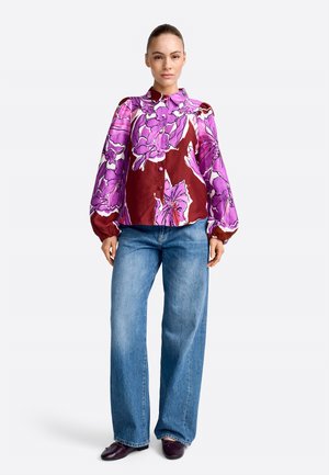 Blúzka so zapínaním na gombíky - soft orchid