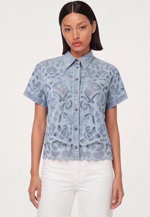 Alice + Olivia LANE BUTTON DOWN - Πουκαμίσα με κουμπιά - sierra light blue