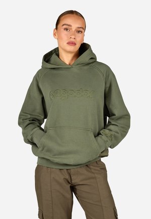 FOGGIA - Φούτερ με κουκούλα - washed faded olive