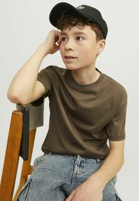 Jack & Jones Junior JJESTAR NOOS - Triko s potiskem - canteen