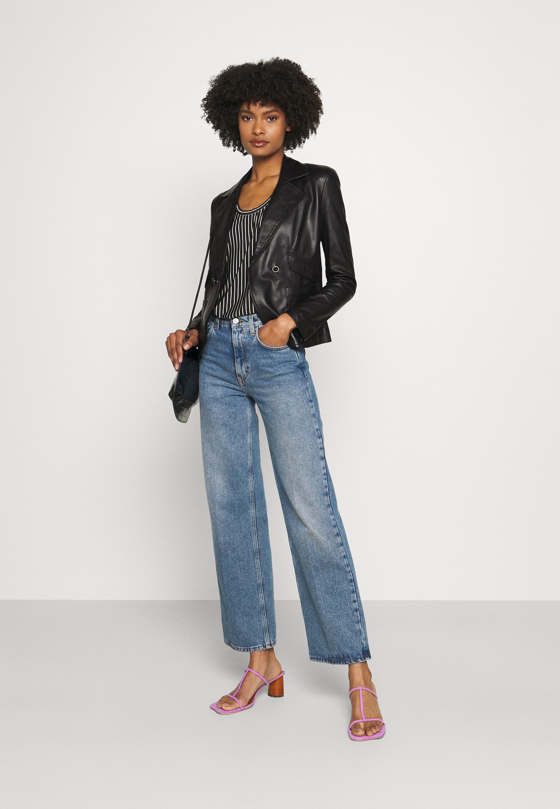 Pinko COLONIAL GIACCA - Giacca di pelle - black/nero - Zalando.it