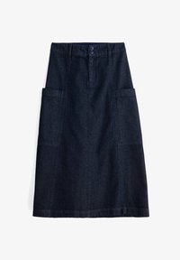 Jupe évasée taille haute genoux en coton bio noire fabriqué en France Jupe évasée taille haute genoux en coton bio noire fabriqué en France