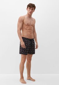 s.Oliver MIT ALLOVER-PRINT - Zwemshorts - navy