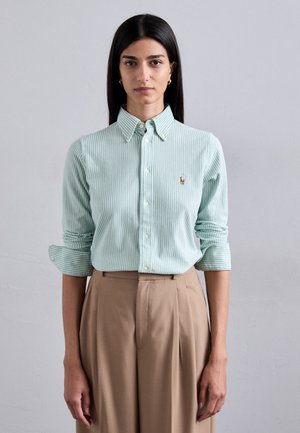 LONG SLEEVE BUTTON FRONT  - Hemdbluse - haven green/white