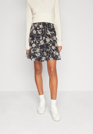VILA VISIA FALIA SKIRT - Μίνι φούστα - black