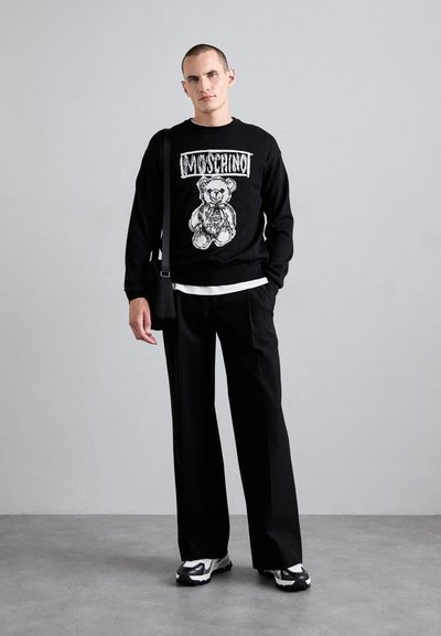 MOSCHINO UOMO - Sportbačiai - bianco/nero/argento