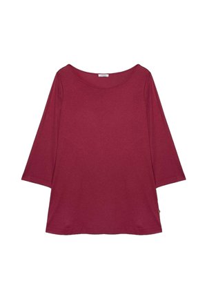 Fiorella Rubino, T-SHIRT CON SCOLLO A BARCHETTA - Langærmet T-shirt - bordeaux