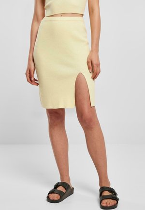 Pencil skirt - softyellow