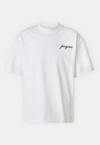 PEQUS CHEST LOGO UNISEX - Navadna majica - white sand