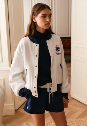 Polo Ralph Lauren, WIMBLEDON LOGO DOUBLE-KNIT JACKET - Bomber dzseki - white