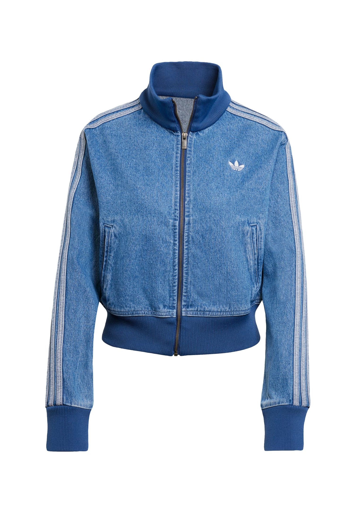ジャケット (W) Adidas Adicolor Denim Track Top True Indigo Denim Jackets adidas Adicolor Denim Track Top Blue/ Indigo Denim