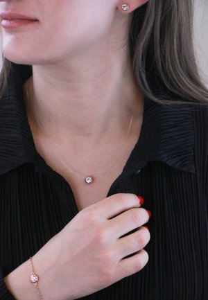 MYC Paris PARURE MOON - Boucles d'oreilles - couleur or rose / cristal