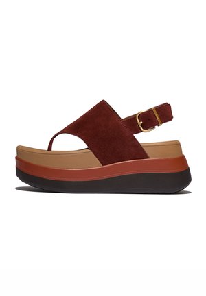 F-MODE STACK BACK-STRAP TOE-POST - Teensandalen - chocolat