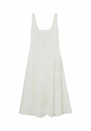 Reiss REGULAR FIT-ELISE FLORAL EMBROIDERED MIDI  - Vapaa-ajan mekko - ivory
