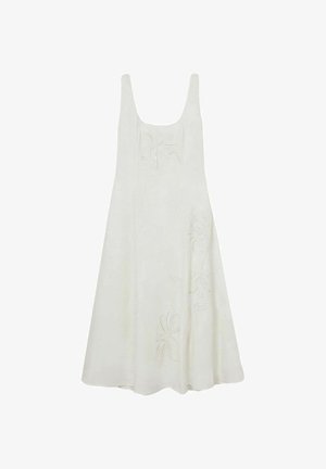 Reiss REGULAR FIT-ELISE FLORAL EMBROIDERED MIDI - Freizeitkleid - ivory