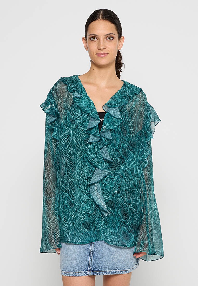 Versace Jeans Couture Blouse turquoise Versace Jeans Couture Blouse turquoise