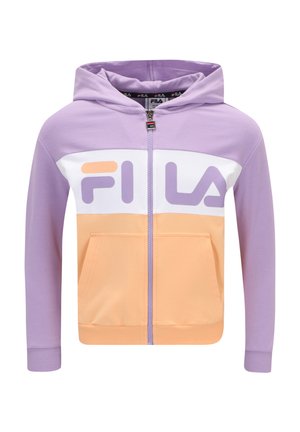 APPAREL BAAR EBENHAUSEN BLOCKED - Tröja med dragkedja - peach quartz viola bright white