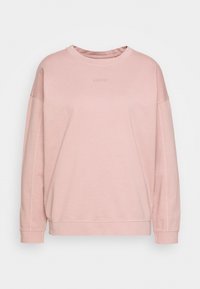 Roze langemouwen sweatshirt met ronde hals met subtiele geborduurde "ESPRIT" logo op het midden van de voorkant, ontspannen pasvorm en geribde manchetten en zoom.