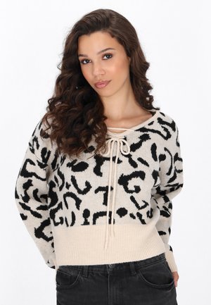 Trui - offwhite black