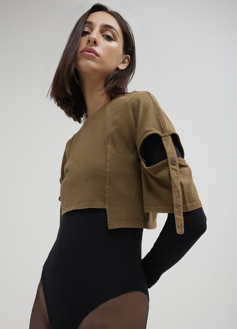 Calliope CON CUT OUT  - T-shirt con stampa - verde