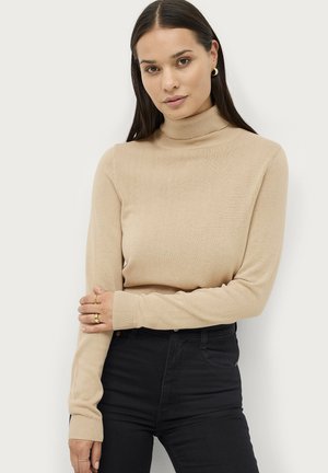 Ellos Collection CLARA ROLLERNECK - Jersey de punto - beige