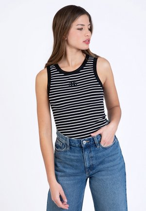 AN'GE SAOLOR STRIPED TANK ADAMILA - Débardeur - noir