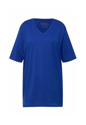 Ulla Popken PLUS SIZE RELAXED FIT V-NECK TEE  - T-Shirt basic - classic  blue