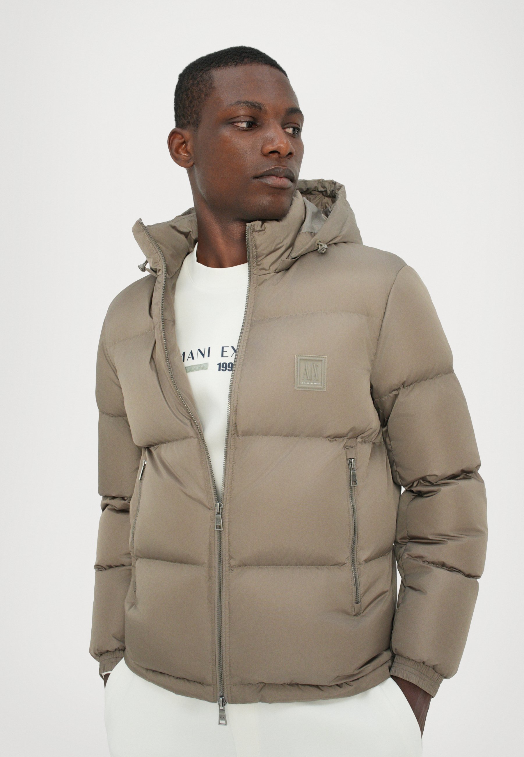 Armani Exchange JACKET - Down jacket - driftwood/taupe - Zalando.co.uk