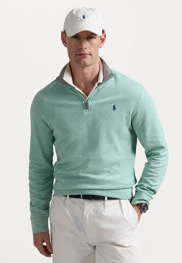 LUXURY JERSEY QUARTER ZIP PULLOVER - Sweatshirt - celadon heather
